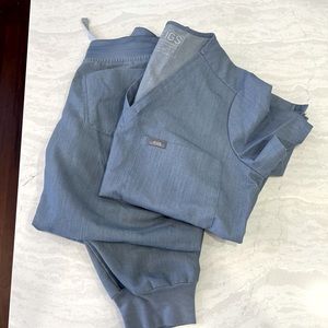 FIGS scrub set in heather indigo